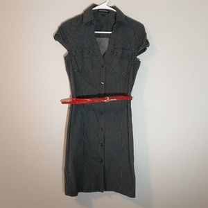 Express Polka Dot Shirt Dress
